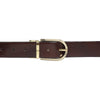 Bulchee Men's Premium Italian Leather Belt – Reversible Brown & Black, 35mm, Gold Buckle, Large (40-42 Inches)