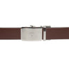Bulchee Men's Reversible Autolock Premium Leather Belt – Tan/Black, Brushed Black 3D Bullhead Buckle, 35mm Width, Sizes Large (42-46"), XL (48-52"), XXL (52-55")