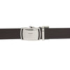 Bulchee Men's Reversible Autolock Premium Leather Belt – Brown/Black, Shiny Nickel 3D Bullhead Buckle, 35mm Width, Sizes Large (42-46"), XL (48-52"), XXL (52-55")