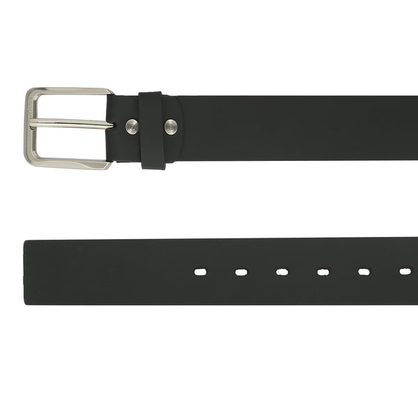 Ufficio Men's Casual Jeans Leather Belt – Black, Genuine Leather, Nickel Buckle, 40mm Width – Sizes L (44–46"), XL (48–52")