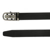 Bulchee Men's Reversible Autolock Premium Leather Belt – Tan/Black, Brushed Black 3D Bullhead Buckle, 35mm Width, Size XXL (52-55")