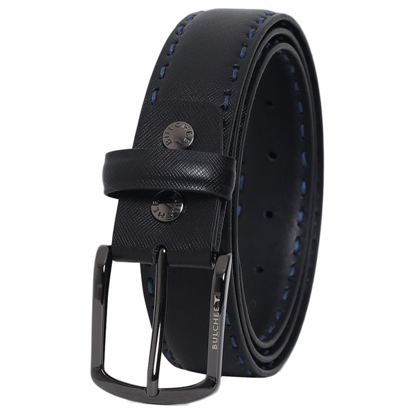 Bulchee Hand-Stitched Chinos Men's Belt – Black – Sizes S (38-40), M (40-42), L (44-46) | BUL2231B