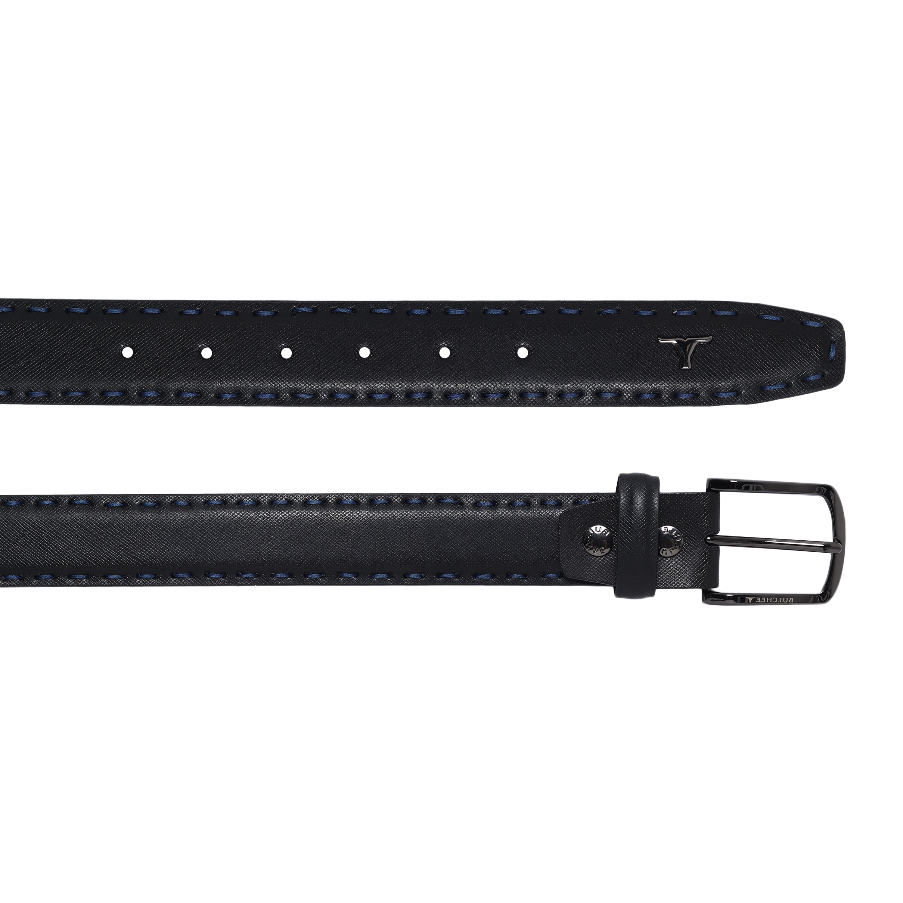 Bulchee Hand-Stitched Chinos Men's Belt – Black – Sizes S (38-40), M (40-42), L (44-46) | BUL2231B