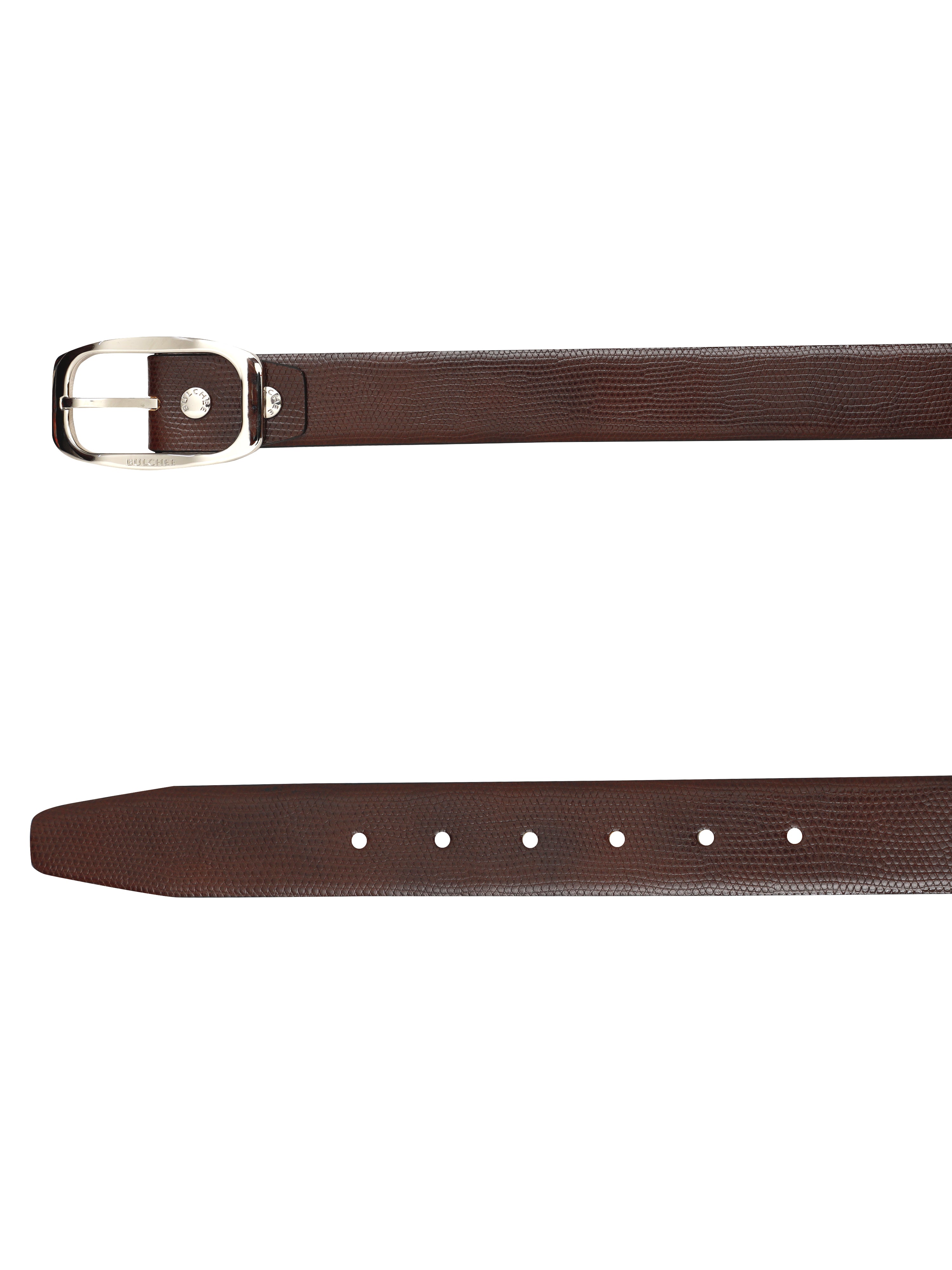 Bulchee Men’s Brown Leather Belt – Plain Chino (Size L)
