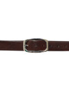 Bulchee Men’s Brown Leather Belt – Plain Chino (Size L)