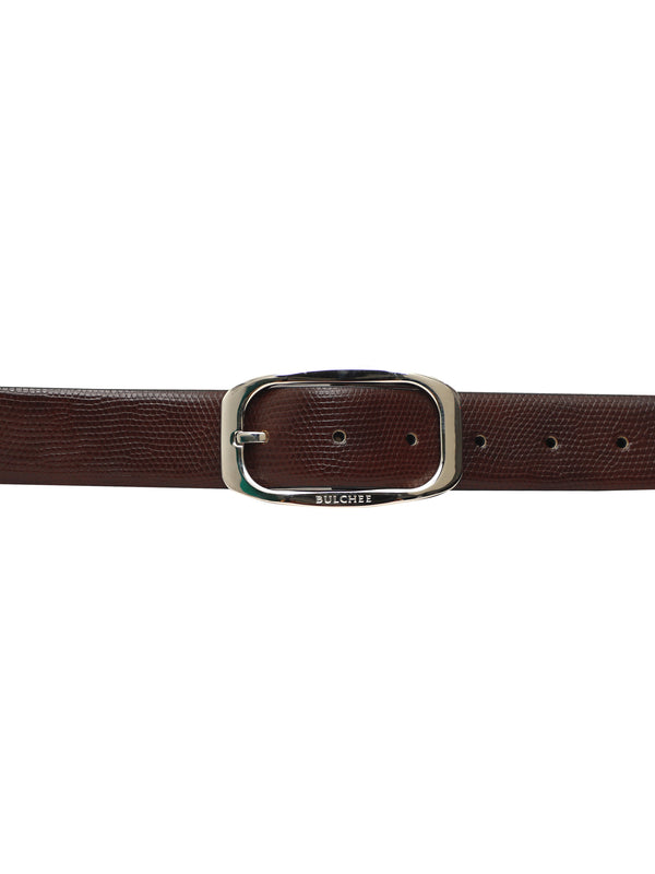 Bulchee Men’s Brown Leather Belt – Plain Chino (Size L)