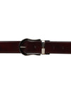 Bulchee Men’s Reversible Leather Belt –  Prong Buckle (Tan/Black, Size L)