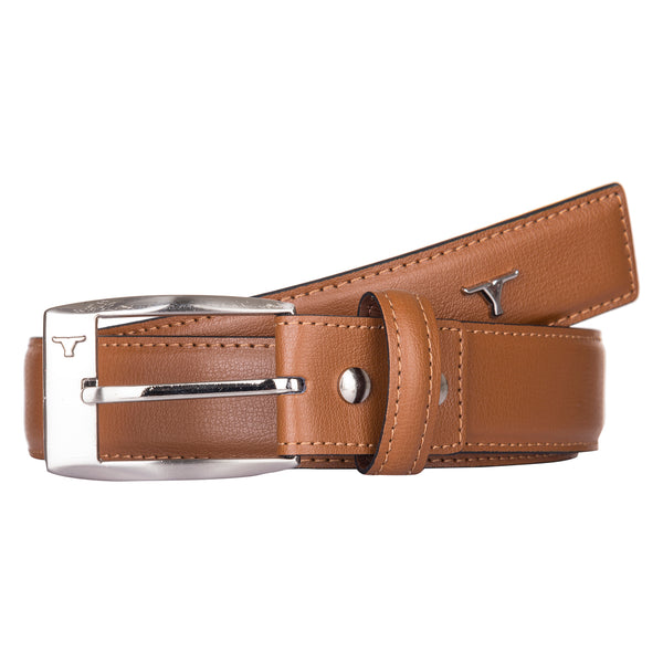 Bulchee Men’s Tan Leather Belt – Padded Chinos (Size L)