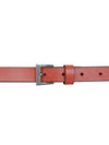 Bulchee Women's Leather Jeans Belt – Orange, Genuine Leather, Brushed Nickel Buckle, 20mm Width – Sizes S (38–40"), M (40–42"), L (44–46")