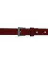 Bulchee Women's Leather Jeans Belt – Burgundy, Genuine Leather, Nickel Buckle, 20mm Width – Sizes S (38–40"), M (40–42"), L (44–46")