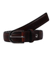 Bulchee Women's Leather Jeans Belt – Brown, Genuine Leather, Shiny Black Buckle, 25mm Width – Size S (38–40")