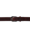 Bulchee Women's Leather Jeans Belt – Brown, Genuine Leather, Shiny Black Buckle, 25mm Width – Size S (38–40")