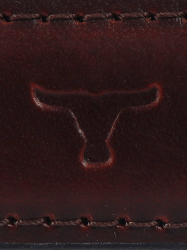 Bulchee Women's Leather Jeans Belt – Burgundy, Nickel Buckle, 20mm Width – Sizes S (38–40"), M (40–42"), L (44–46") - BUL2102LBS