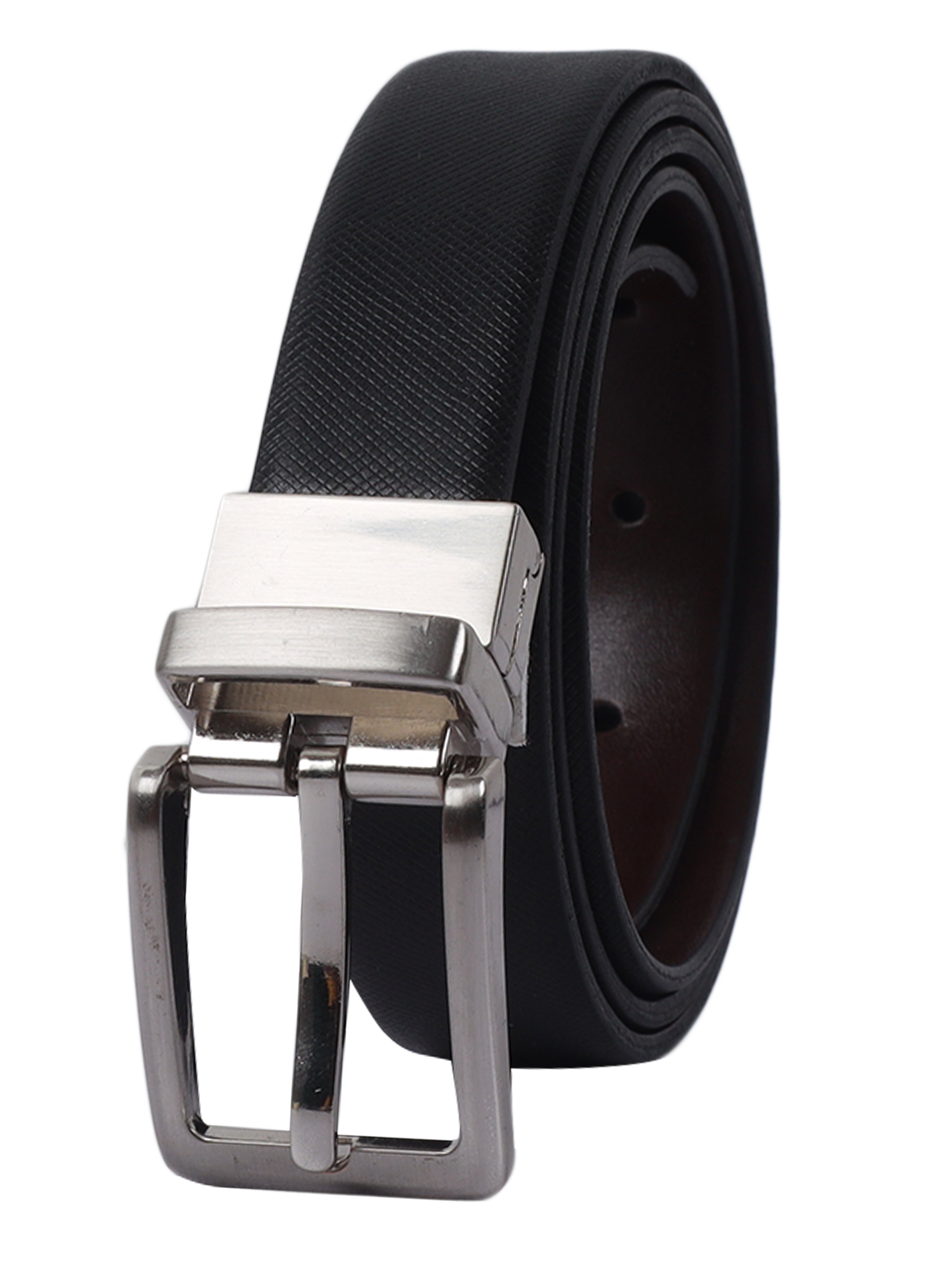 Bulchee Women's Leather Reversible Belt – Black & Brown, Nickel Buckle, 25mm Width – Size L (44–46