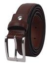 Bulchee Women's Leather Jeans Belt – Brown, Genuine Leather, Nickel Buckle, 30mm Width – Sizes S (38–40"), M (40–42"), L (44–46")