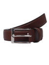 Bulchee Women's Leather Jeans Belt – Brown, Genuine Leather, Nickel Buckle, 30mm Width – Sizes S (38–40"), M (40–42"), L (44–46")