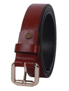 Bulchee Women's Leather Jeans Belt – Burgundy, Genuine Leather, Nickle Buckle, 25mm Width – Sizes S (38–40"), M (40–42"), L (44–46")