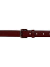 Bulchee Women's Leather Jeans Belt – Burgundy, Genuine Leather, Nickle Buckle, 25mm Width – Sizes S (38–40"), M (40–42"), L (44–46")