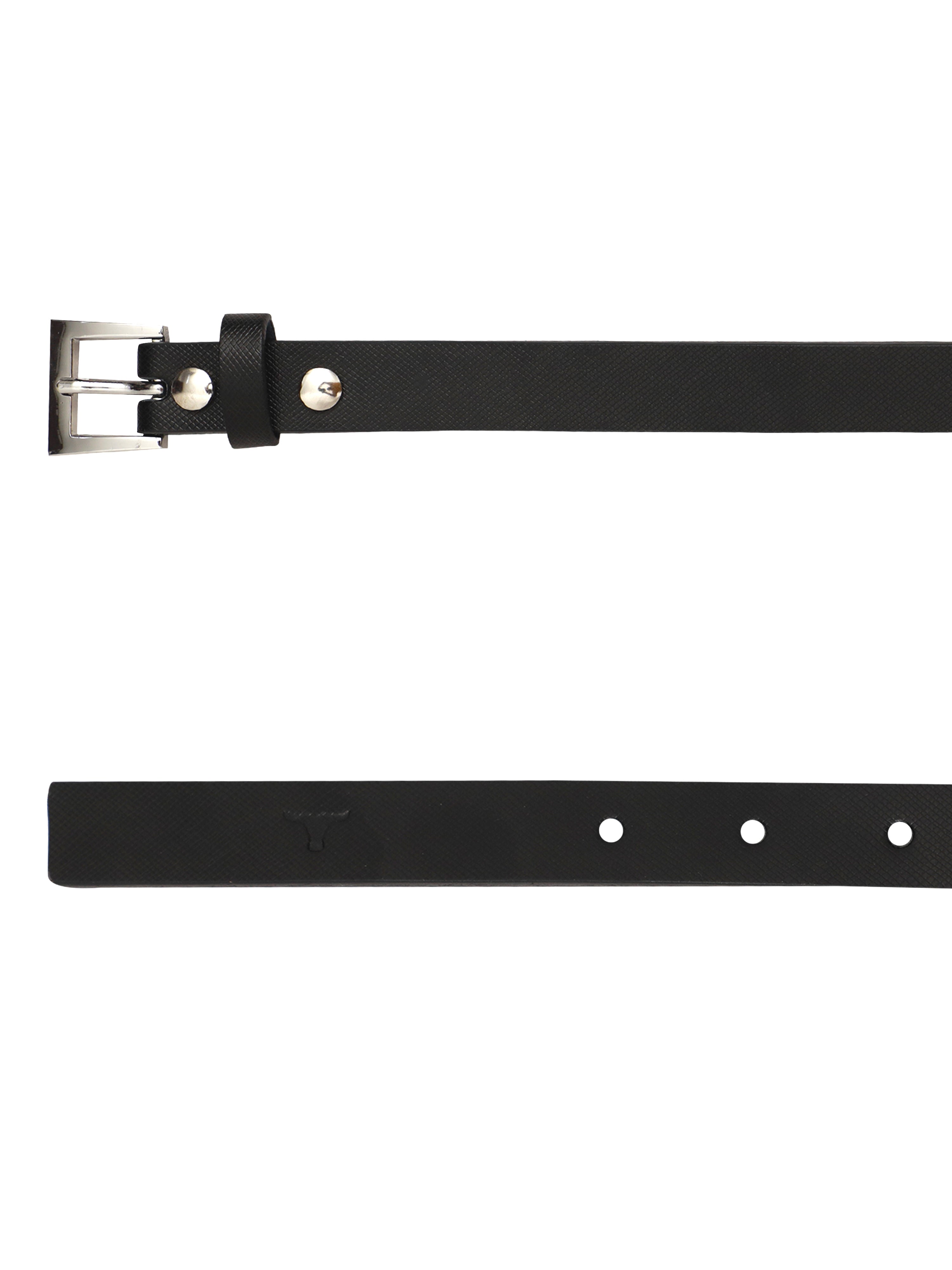 Bulchee Women's Leather Jeans Belt – Black, Genuine Leather, Nickel Buckle, 20mm Width – Size S (38–40