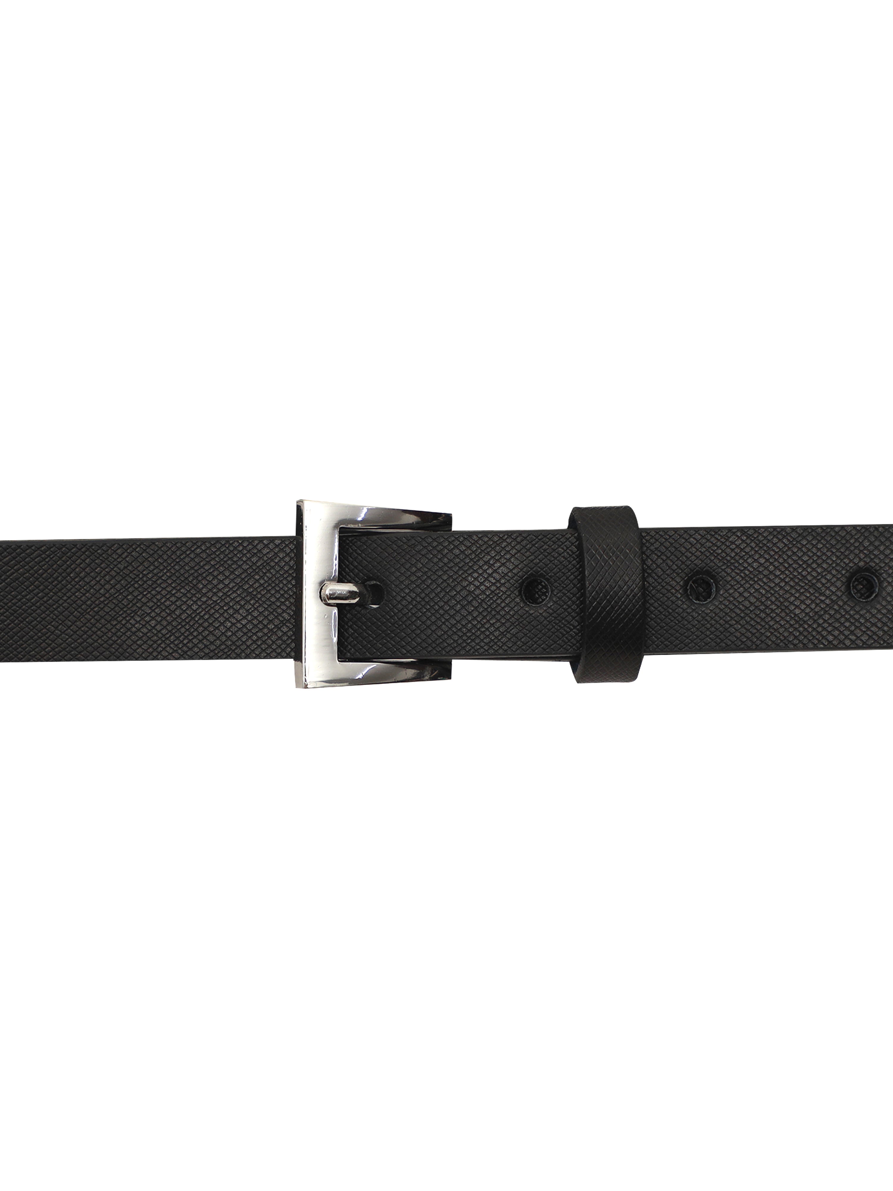 Bulchee Women's Leather Jeans Belt – Black, Genuine Leather, Nickel Buckle, 20mm Width – Size S (38–40
