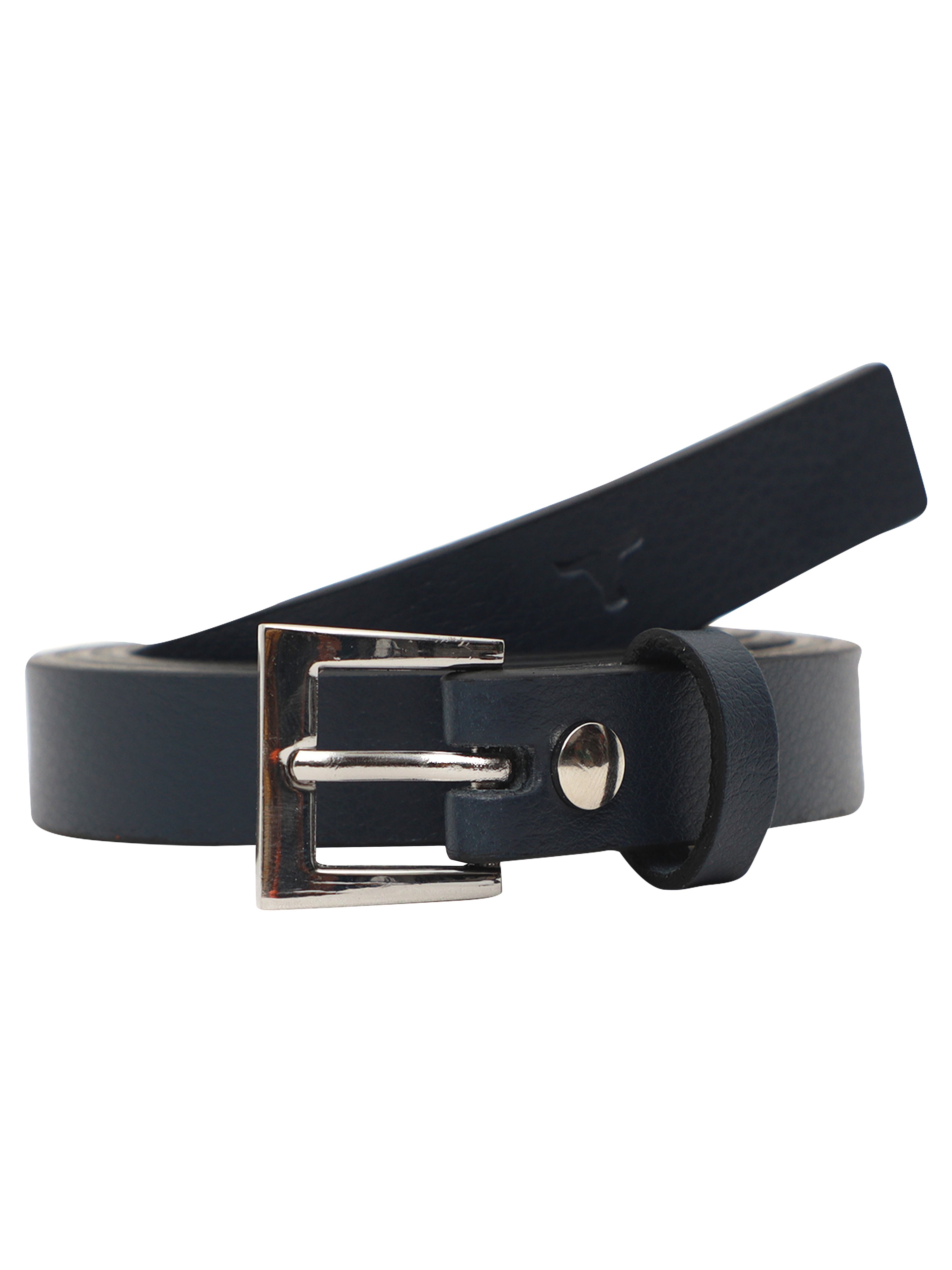 Bulchee Women's Leather Jeans Belt – Blue, Genuine Leather, Nickle Buckle, 20mm Width – Sizes S (38–40