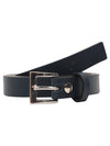 Bulchee Women's Leather Jeans Belt – Blue, Genuine Leather, Nickle Buckle, 20mm Width – Sizes S (38–40"), M (40–42"), L (44–46")