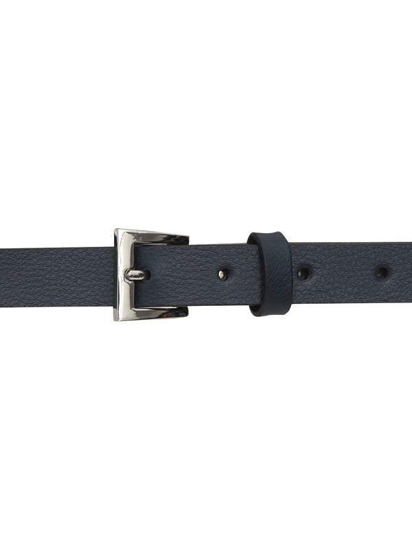 Bulchee Women's Leather Jeans Belt – Blue, Genuine Leather, Nickle Buckle, 20mm Width – Sizes S (38–40"), M (40–42"), L (44–46")