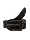 Bulchee Women's Printed Leather Jeans Belt – Brown, Genuine Leather, Nickel Buckle, 30mm Width – Sizes M (40–42"), L (44–46")