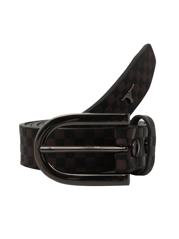 Bulchee Women's Printed Leather Jeans Belt – Brown, Genuine Leather, Nickel Buckle, 30mm Width – Sizes M (40–42"), L (44–46")