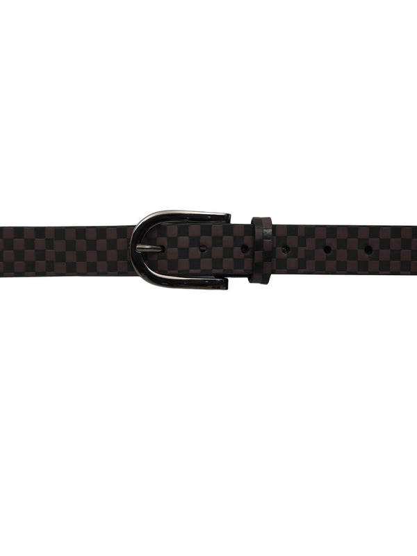 Bulchee Women's Printed Leather Jeans Belt – Brown, Genuine Leather, Nickel Buckle, 30mm Width – Sizes M (40–42"), L (44–46")