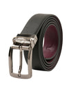 Bulchee Men's Reversible Prong Belt – Black/Burgundy – L Size, BUL2302B