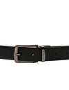 Bulchee Men's Reversible Prong Belt – Black/Burgundy – L Size, BUL2302B