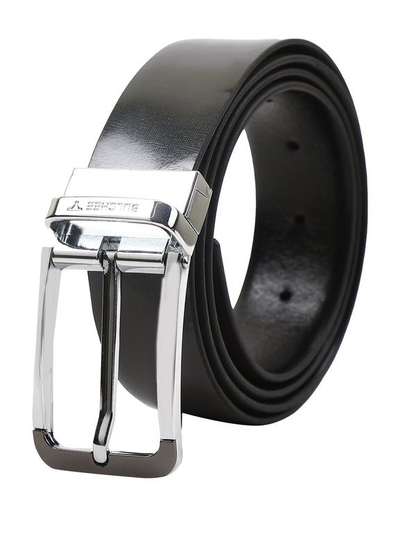 Bulchee Men's Reversible Prong Belt – Grey/Black – L Size, BUL2304B
