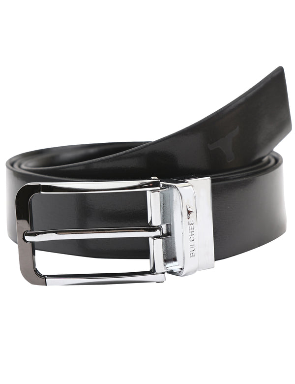 Bulchee Men's Reversible Prong Belt – Grey/Black – L Size, BUL2304B