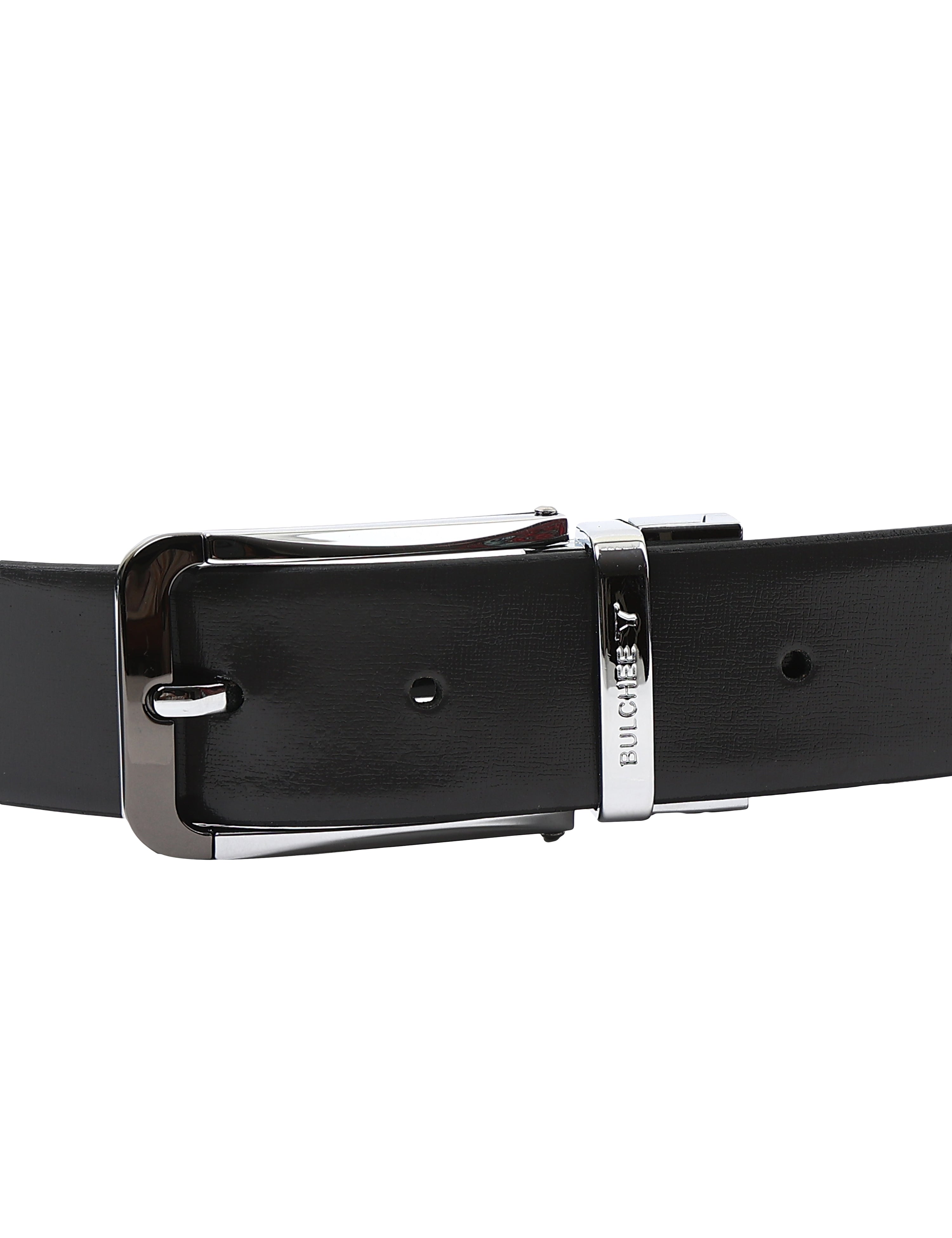 Bulchee Men's Reversible Prong Belt – Grey/Black – L Size, BUL2304B