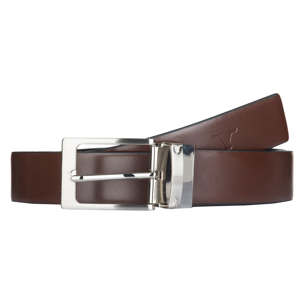 Bulchee Men's Reversible Prong Belt – Brown & Black – Size L (44-46) | BUL913B
