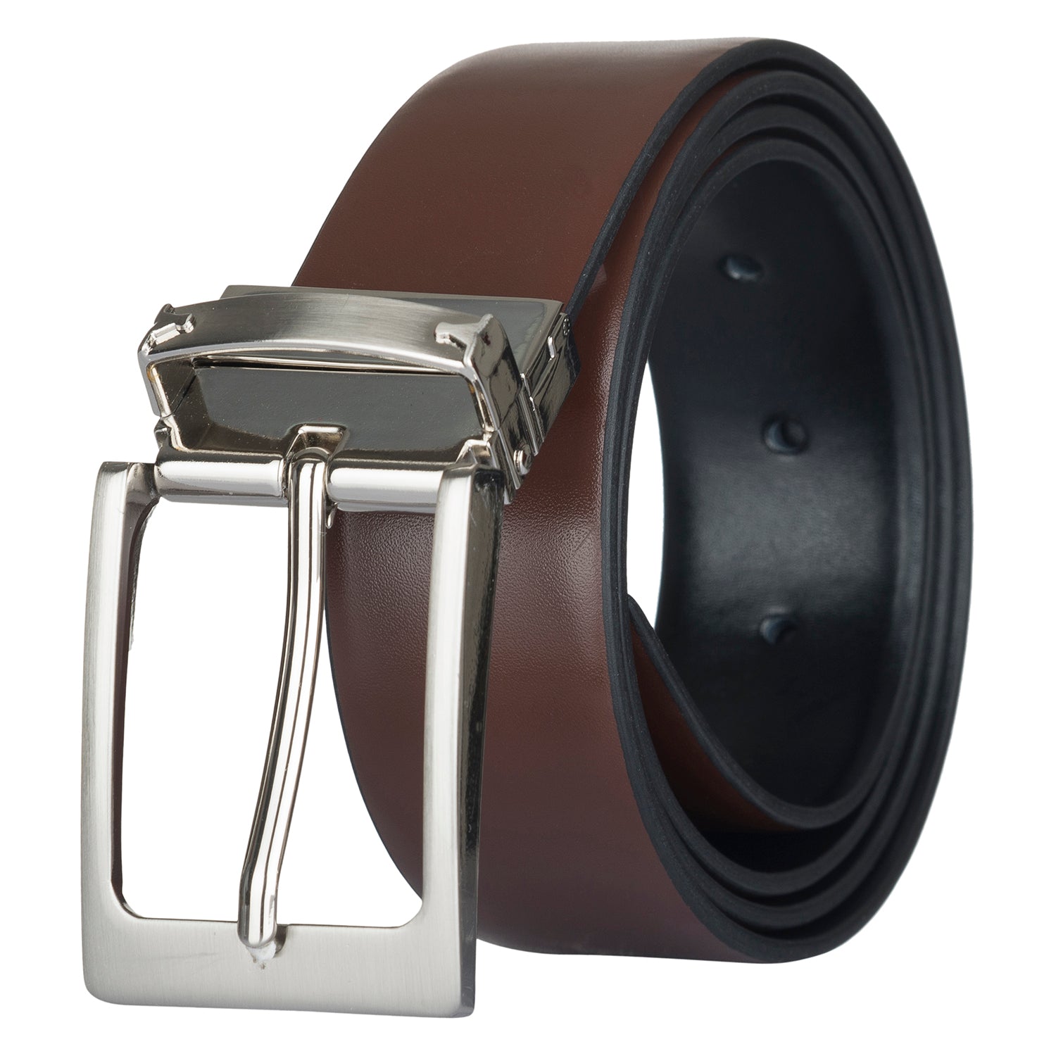 Bulchee Men's Reversible Prong Belt – Brown & Black – Size L (44-46) | BUL913B