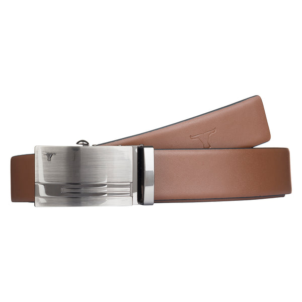 Bulchee Men's Reversible Auto-Lock Belt – Tan & Black – Size XL (52-55) | BUL925BXL