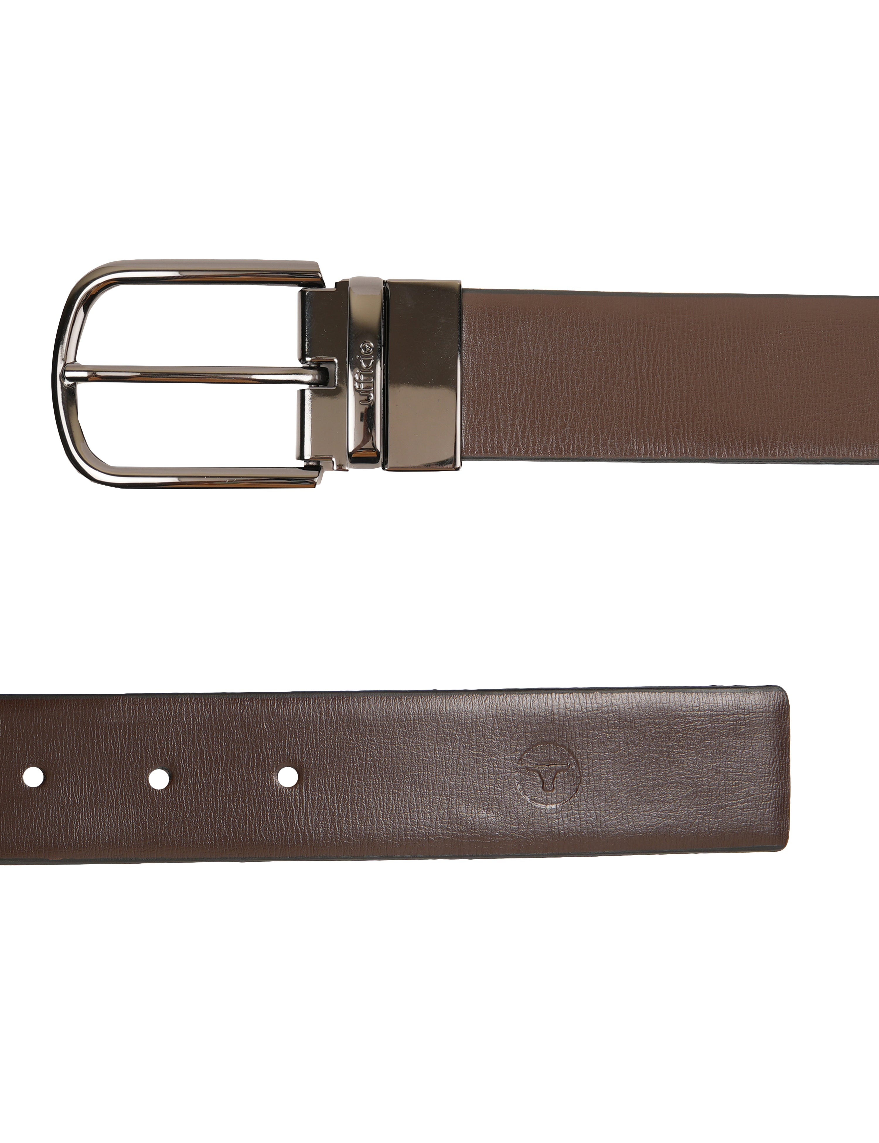Ufficio Black and Brown Textured prong reversible belt (UFF2304B)
