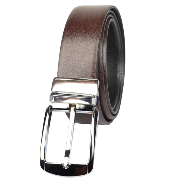 Ufficio Men’s Reversible Prong Belt – Black/Brown – L Size – ECUFF19902B