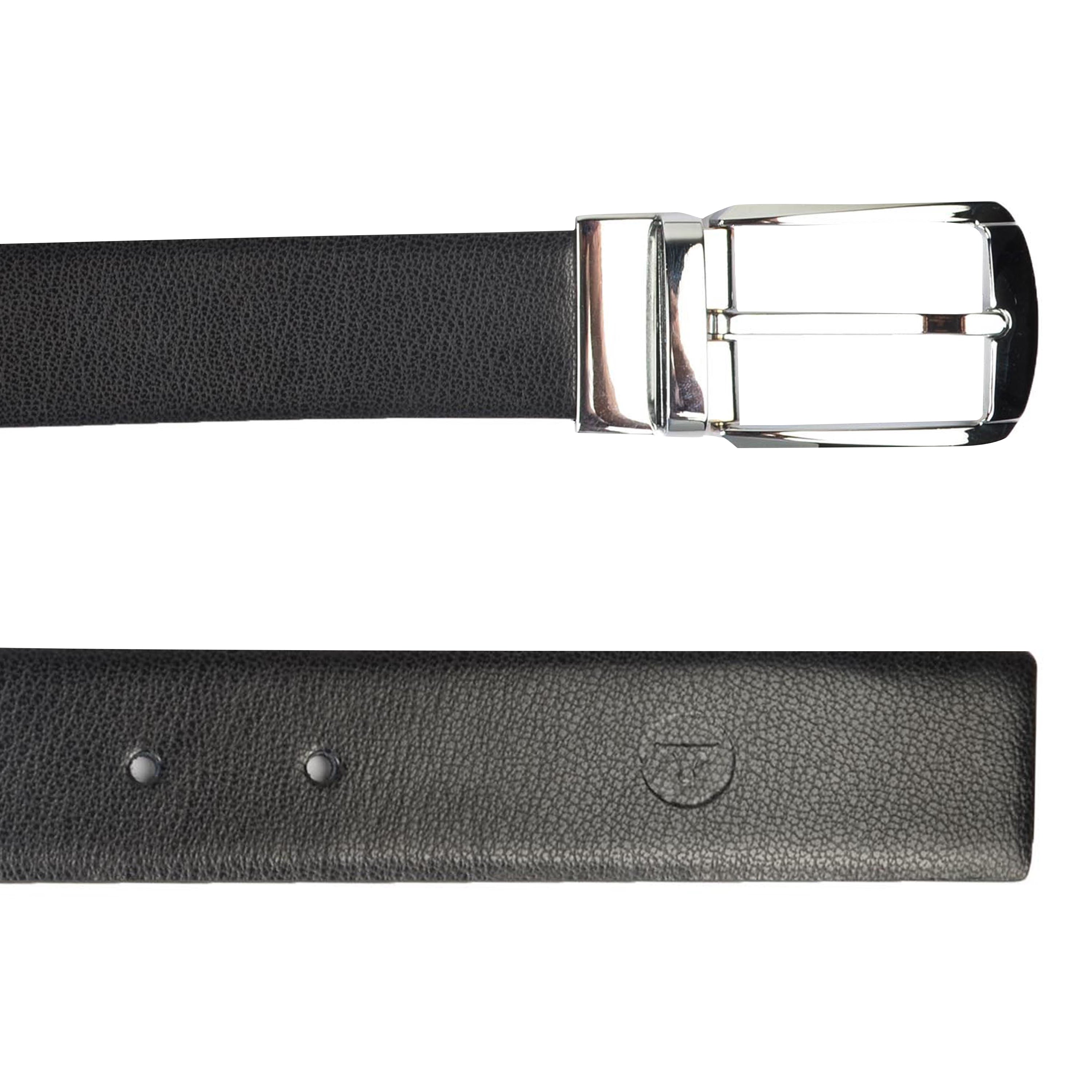 Ufficio Men’s Reversible Prong Belt – Black/Brown – L Size – ECUFF19902B