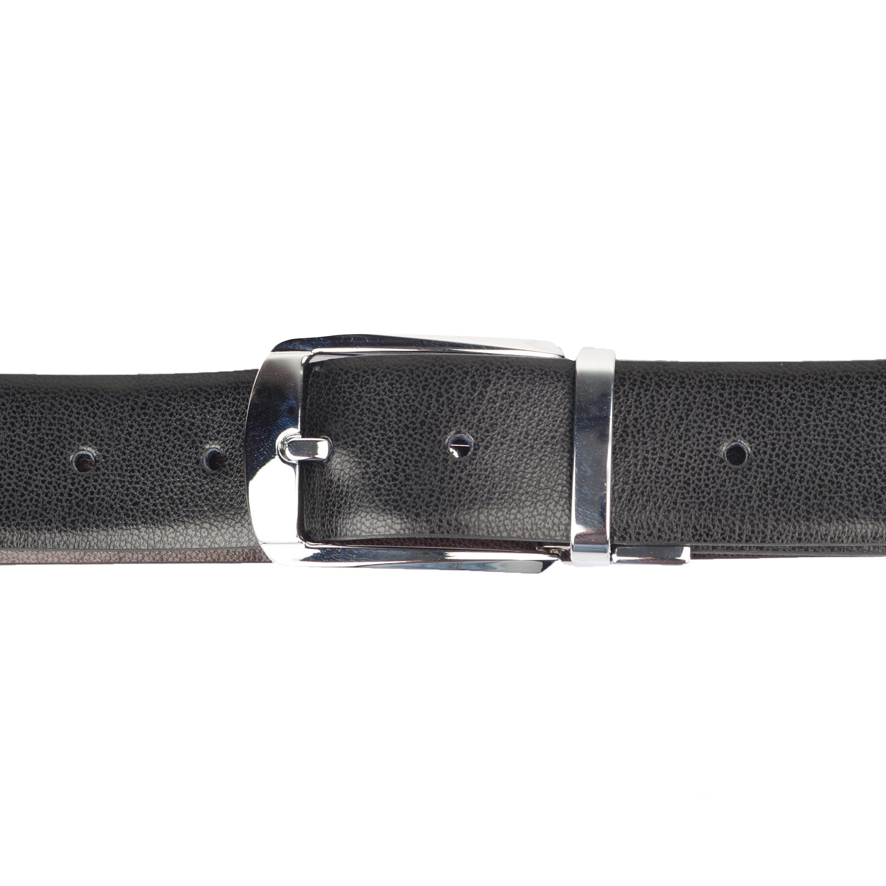 Ufficio Men’s Reversible Prong Belt – Black/Brown – L Size – ECUFF19902B