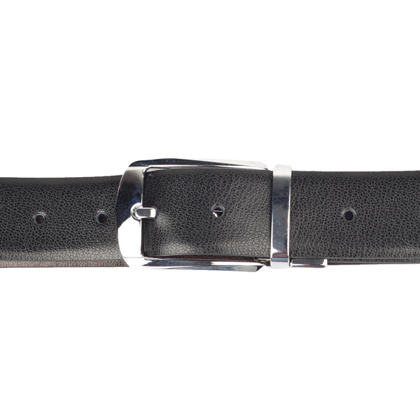 Ufficio Men’s Reversible Prong Belt – Black/Brown – L Size – ECUFF19902B