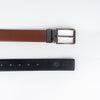 Ufficio Men's Reversible Black/Brown Belt with Bi-Color Buckle - Size (Large), 40-42 inches