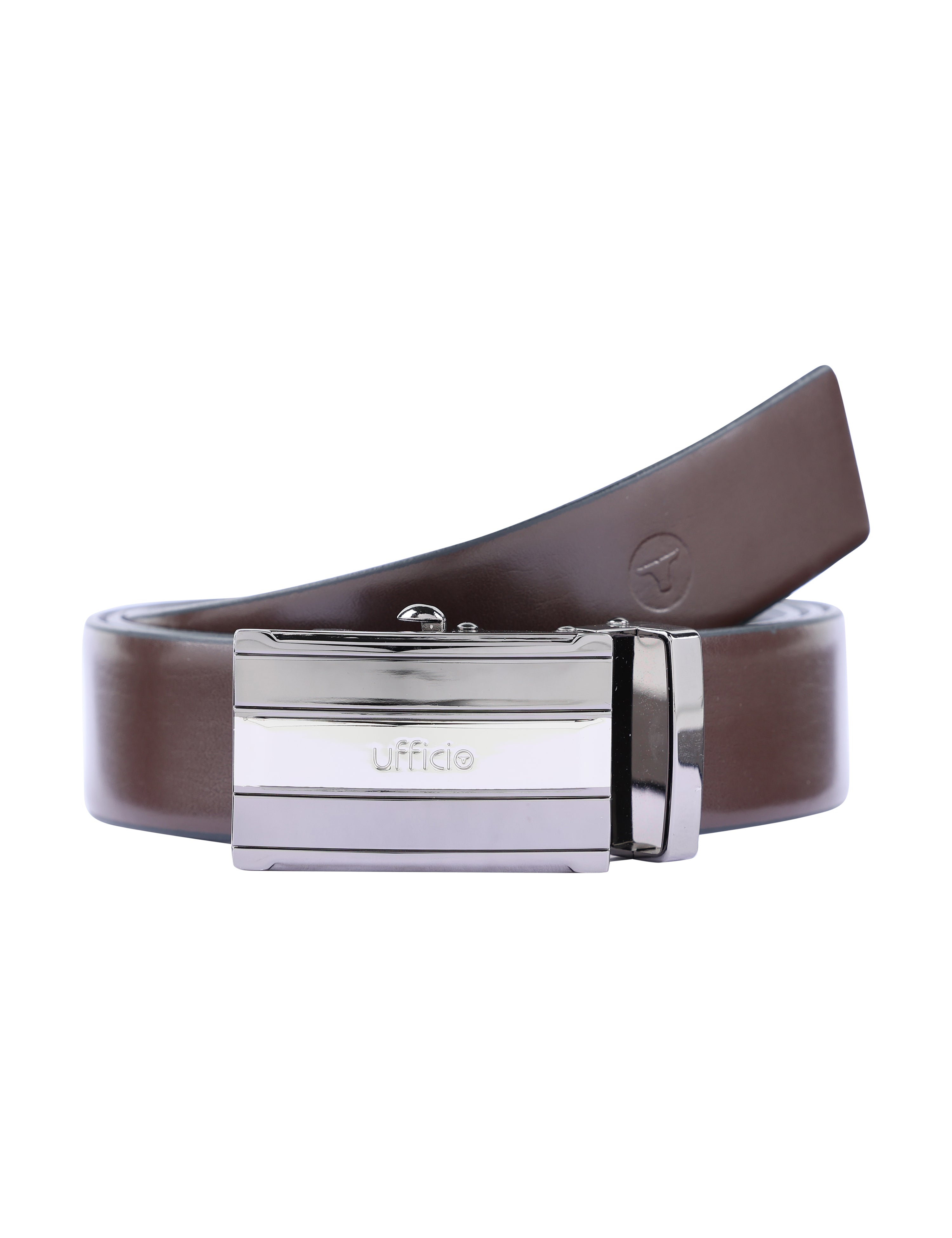 Ufficio Men's Collection | Genuine Leather Belt | Black & Brown | Bi-Color Reversible Autolock | UFF2308B