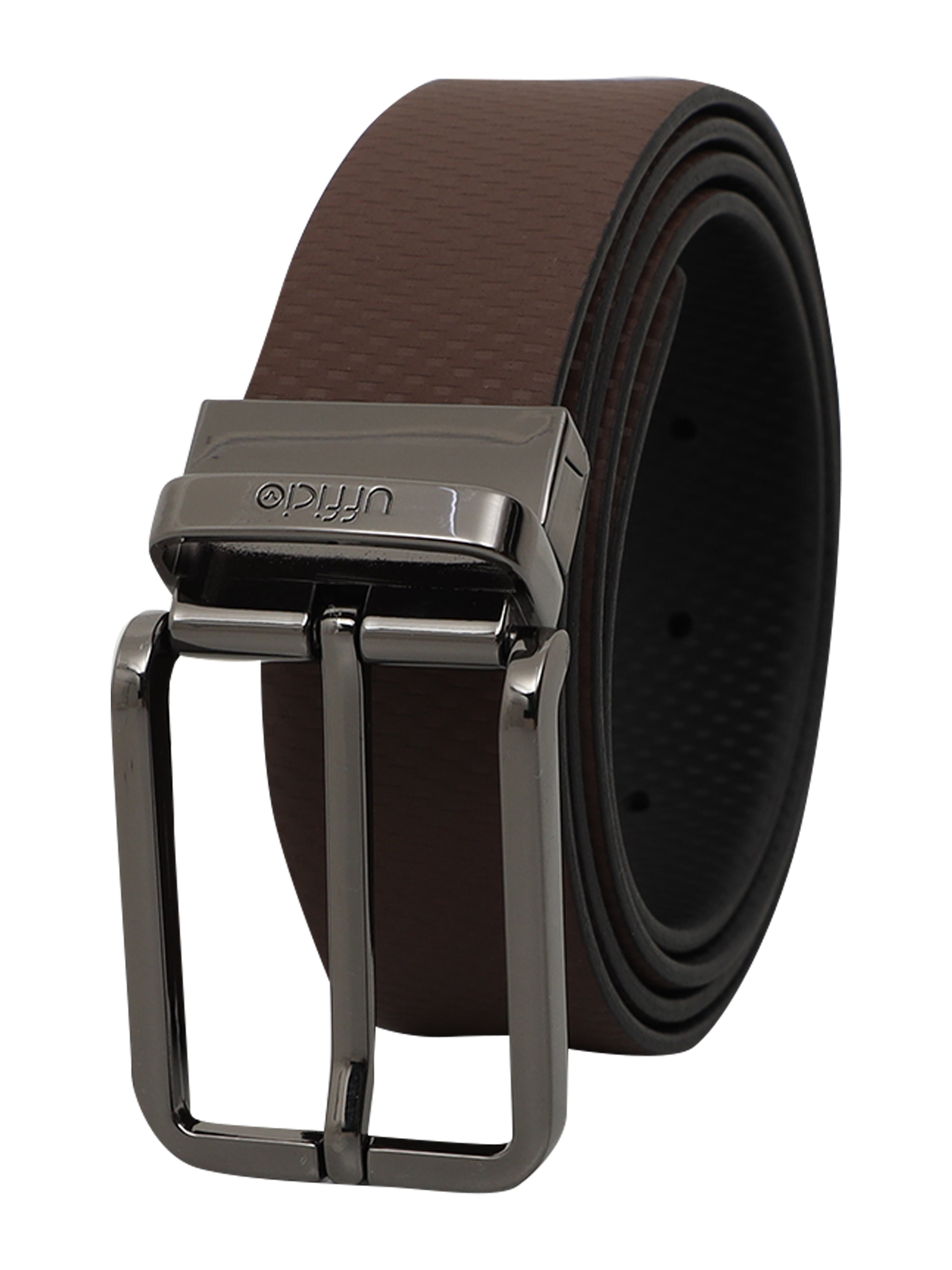 Ufficio Men's Reversible Prong Belt – Brown / Black – Size L (44-46) | UFF2104B