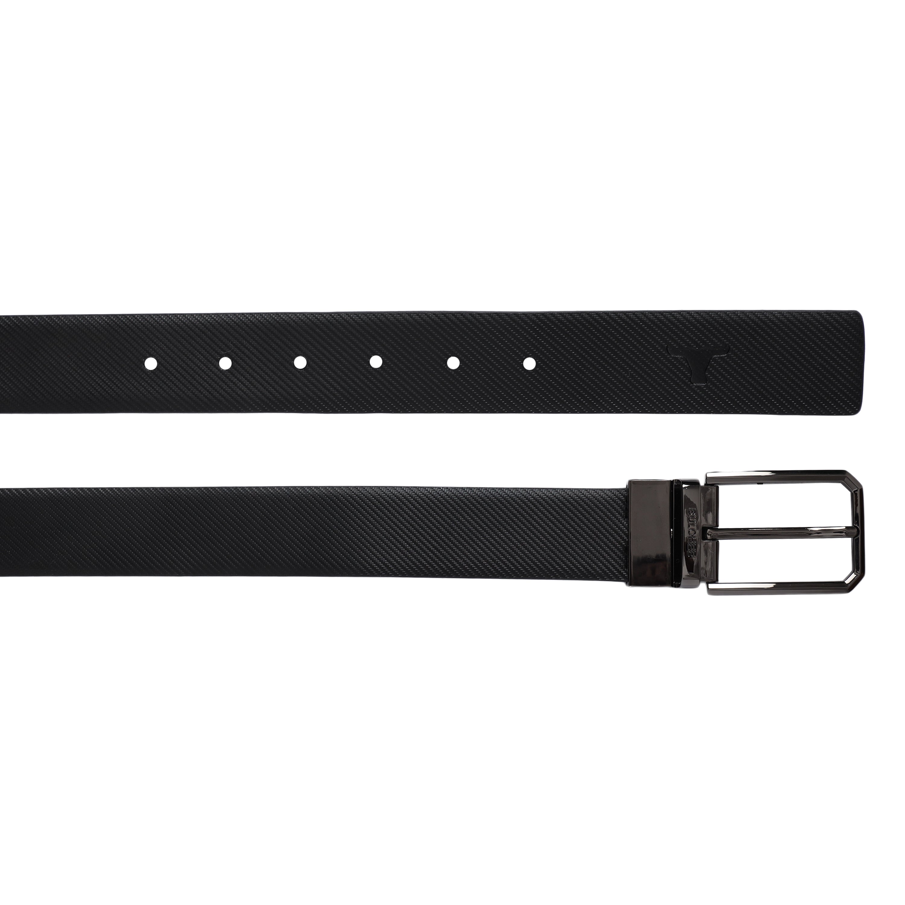 Bulchee Men's Genuine Leather Reversible Buckle Belt (Formal, Brown/Black) BUL2213BXL