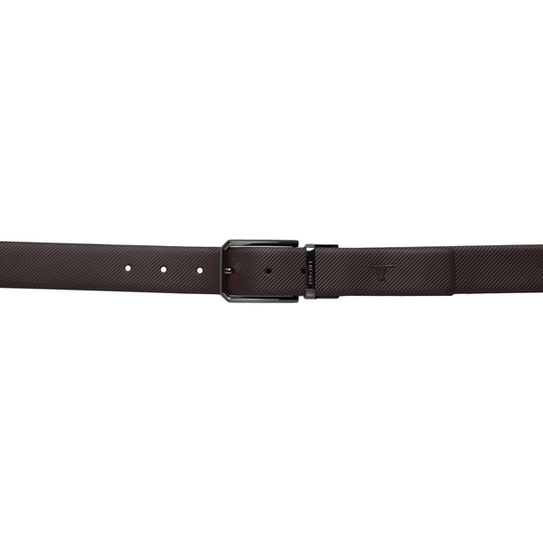 Bulchee Men's Genuine Leather Reversible Buckle Belt (Formal, Brown/Black) BUL2213BXL