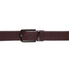 Ufficio Men's Reversible Prong Leather Belt (Formal, Burgundy/Black)