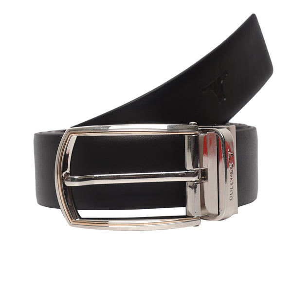 Bulchee Men's Genuine Leather Reversible Extra Large Belt (Formal, Black/Brown) BUL2214B